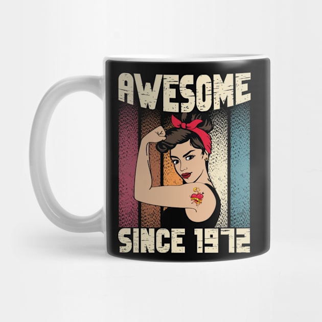 Awesome since 1972,50th Birthday Gift women 50 years old Birthday by JayD World